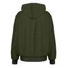 Women's Fashion Casual Hooded  Zipper Prokets Solid Long Sleeve Plush Coat