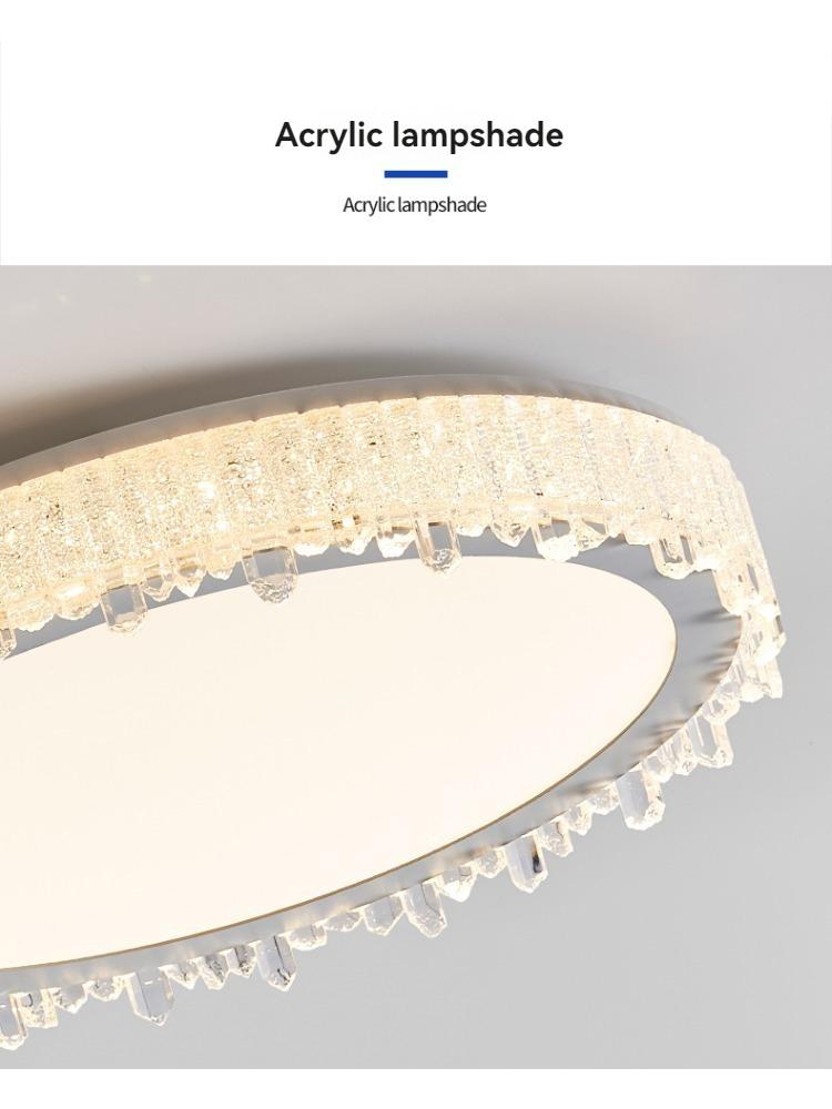 2024 Новый регулируемый потолочный светильник в французском кремовом стиле для гостиной, спальни, круглый потолочный светильник Glacier Art, декоративный