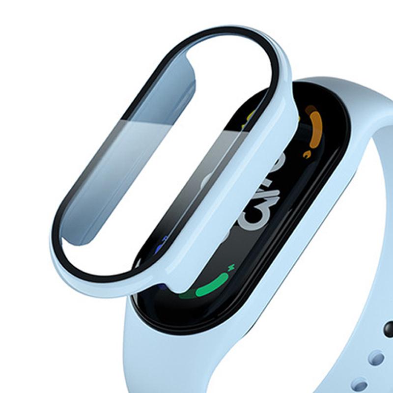 Чехол+стекло Для Xiaomi Mi Band 9 8 7 6 Аксессуары Чехол+Пленка Защитный чехол полного покрытия Miband 7 5 4 3 защитное стекло для экрана