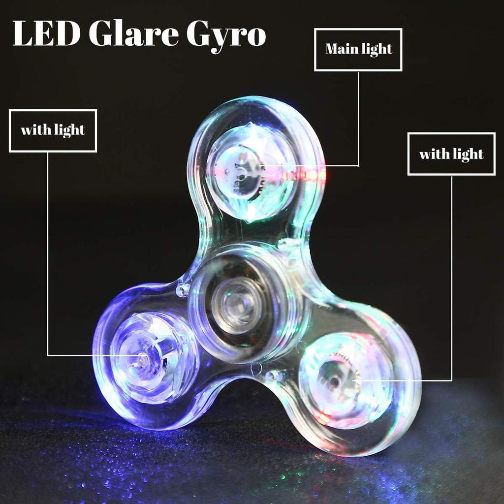 LED Fidget Spinners, Light Up Sensory Fidgets Toys, Glow In The Dark Toy, ADHD Anxiety Stress Relief Toys, Easter School Classroom Exchange Gifts