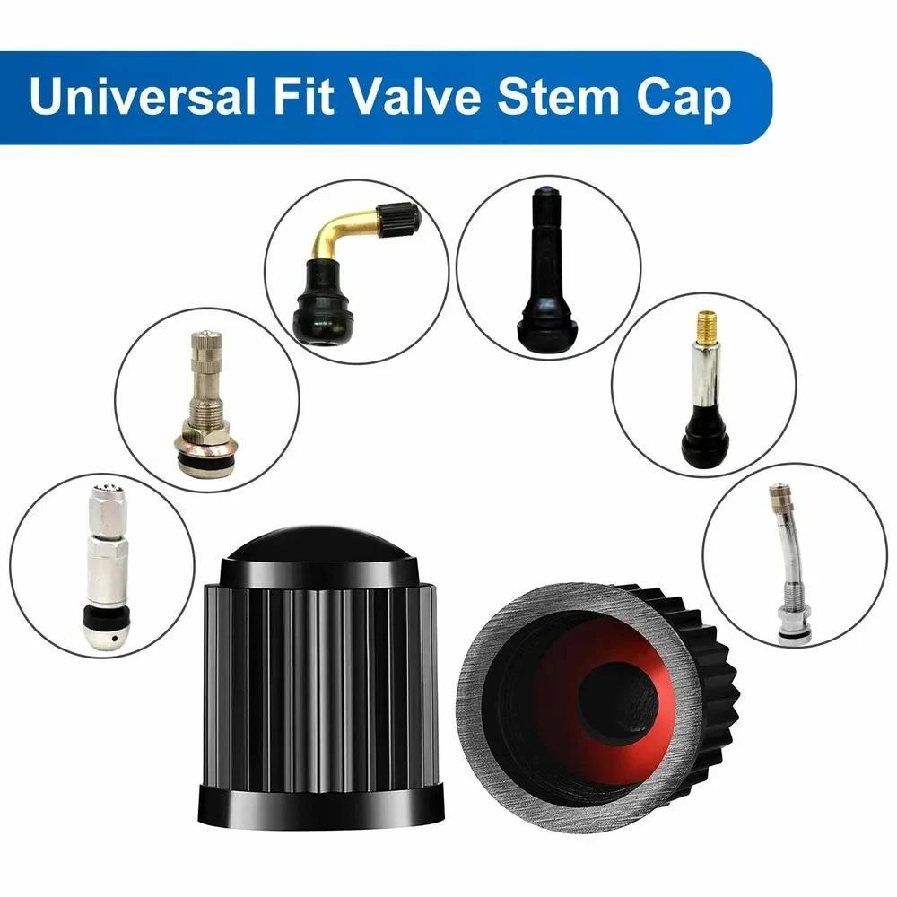 Bicycle Car Tire Valve Stem Caps Tyre Plastic Schrader Valve Stem Dust Cover with Sealing Ring for Car Bike Motorcycle Trolley Valve Stems 1
