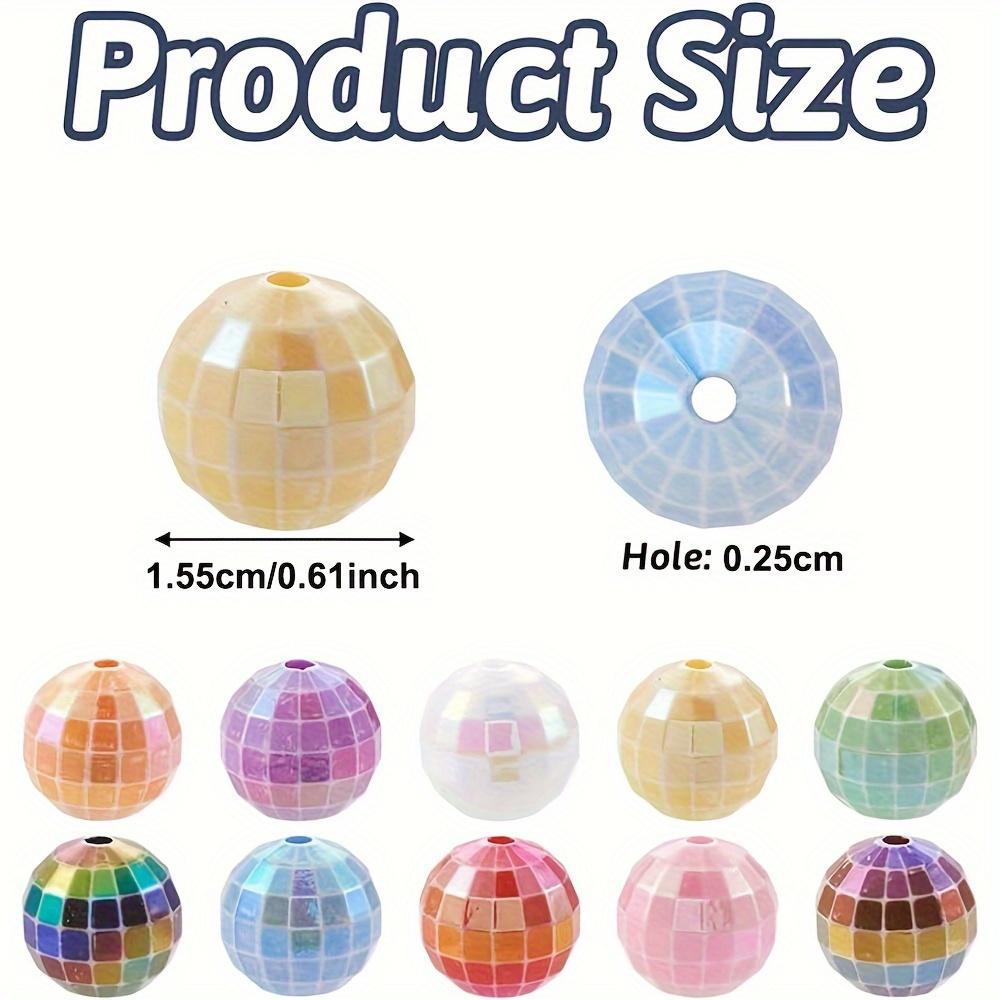 5/10/20 шт. в форме диско-шара из смоляного материала, случайный цвет, декоративные бусины, сделай сам, браслет, ожерелье, серьги, брелок, кулон
