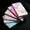 For Tecno Pop 6 Pro,Spark 9,Spark 8C,Pova Neo2,Pova 4,Camon 19...Marble Pattern Colorful  Pattern Flip Stand Wallet Phone Bag Leather Design Case Card