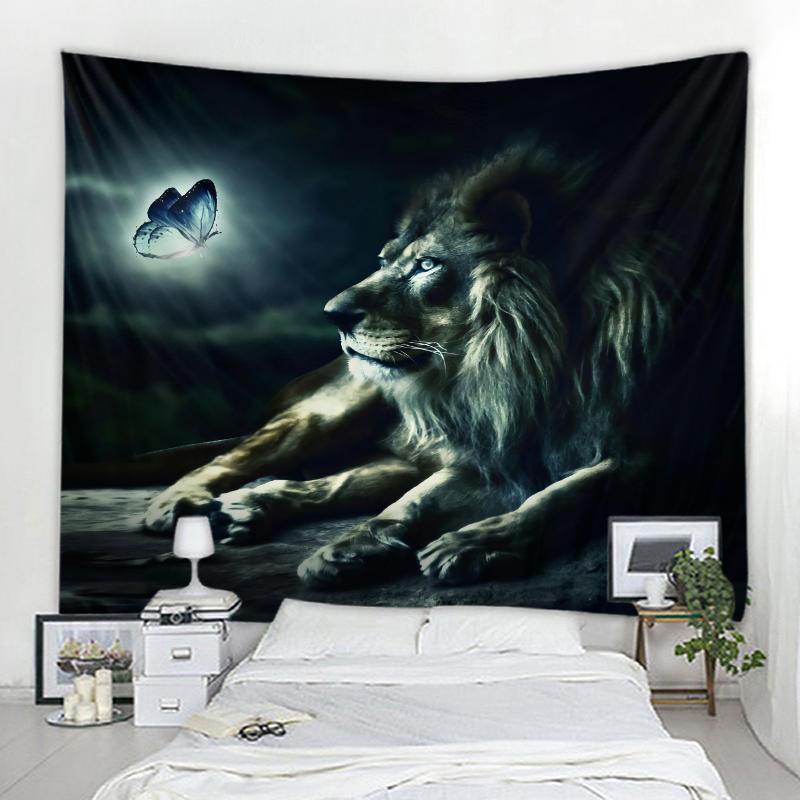 Bedroom Tapestry Hippie Boho Style Wall Tapestry Lion Decor Tapestry Landscape Wall Decor Home Decor Tapestry