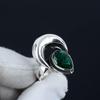 Кольцо из стерлингового серебра 925 пробы с изумрудом, камень рождения в мае, регулируемое — подходит для размеров США от 6 до 10 — украшения ручной работы в стиле бохо для женщин и мужчин, подарки на День святого Валентина