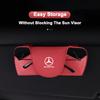 CRE1 Leather Car Sun Visor EyeGlasses Case Eyeglasses Bracket Clip For Mercedes Benz W203 W204 W205 W176 W16 W177 W247 Accessories