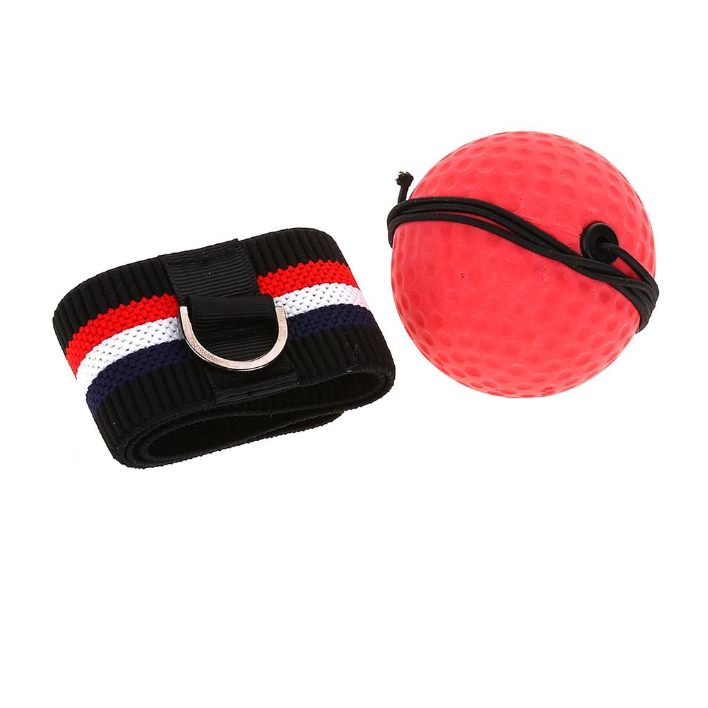 Боксерский мяч для тренировок с повязкой на голову для скоростных тренировок для взрослых (Красная повязка на голову)