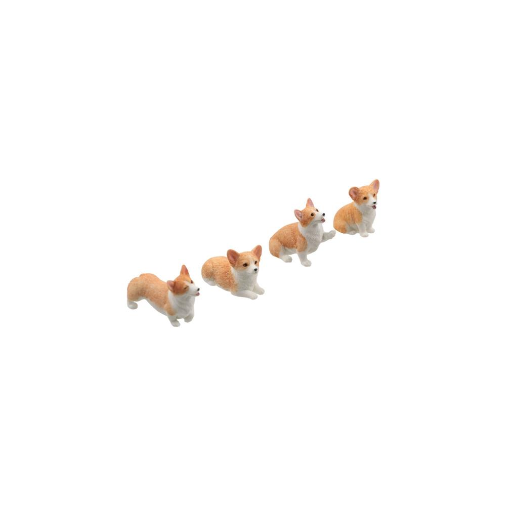 Children's Gift Mini Animal Dog Doll Simulation Dog Car Ornament Corgi Model Miniature Figurines