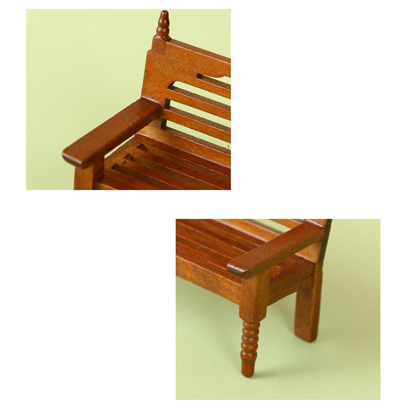 Кукольный домик Мультяшные украшения для скамейки Реквизиты для кукольного домика Мини Деревянные украшения для скамеек