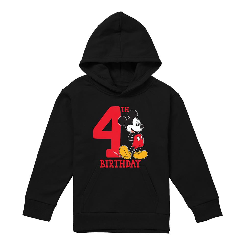 Disney Childrens/Kids Mickey Mouse Shirt 4th Birthday Hoodie