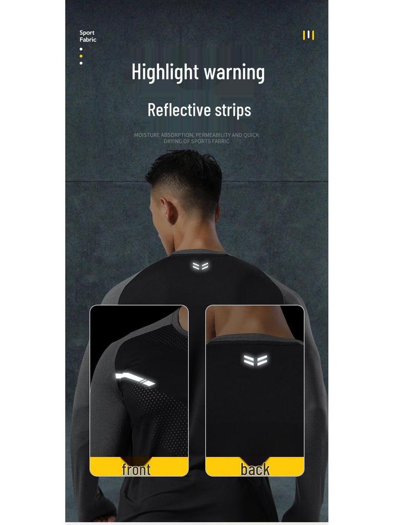 Unisex Long Sleeve Quick-Dry Basketball Training T-Shirt for Autumn/Winter.