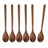 6Pcs Wooden Spoon Kitchen Spices Eating Spoons Set