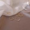 5Pcs Adjustable Open Rings With Irregular Cute Pearl Designs For Women Gift