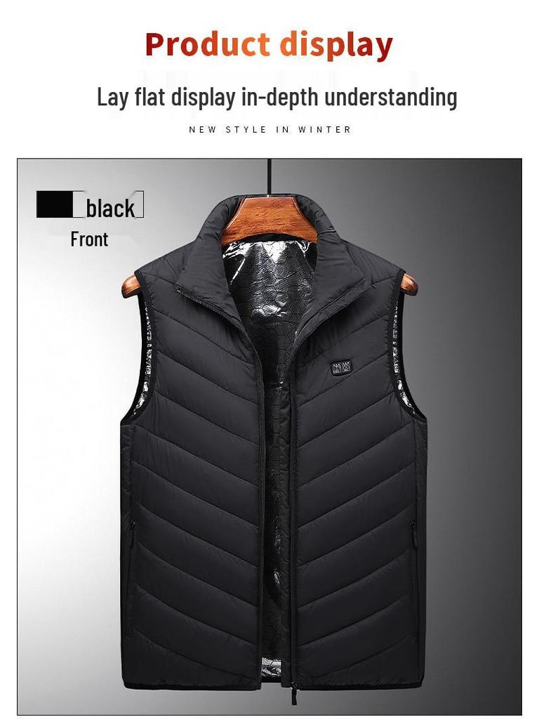 Women's Smart Heated Cotton Vest - Winter Outerwear with Carbon Fiber Electric Heating for Constant Warmth