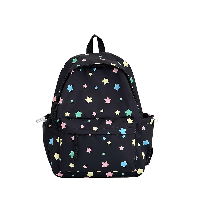 Новый высококачественный, свежий и милый, цветной рюкзак со звездами, рюкзак большой вместимости для старшеклассника