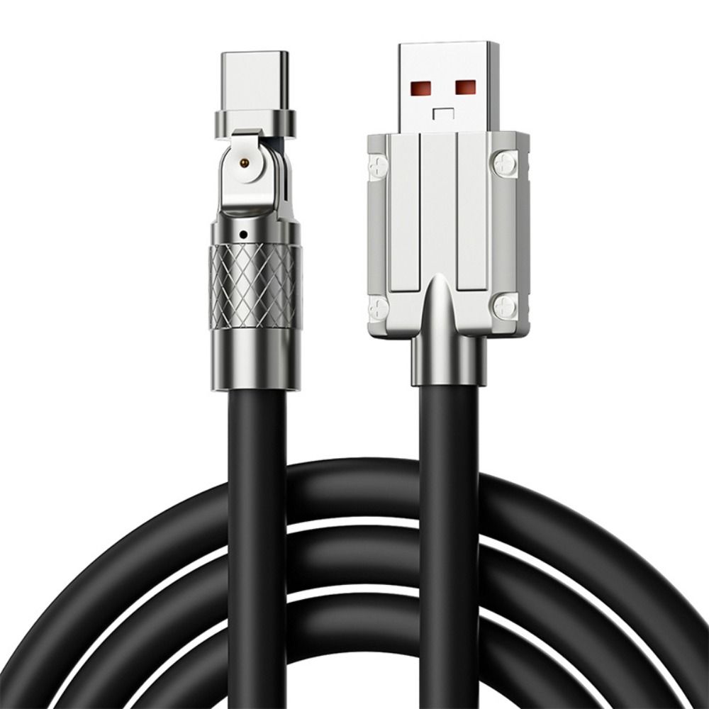 IOS/Type C/micro USB 180 градусов силиконовый кабель для передачи данных локоть цинк цинк цинковый сплав линия передачи данных зарядка телефона