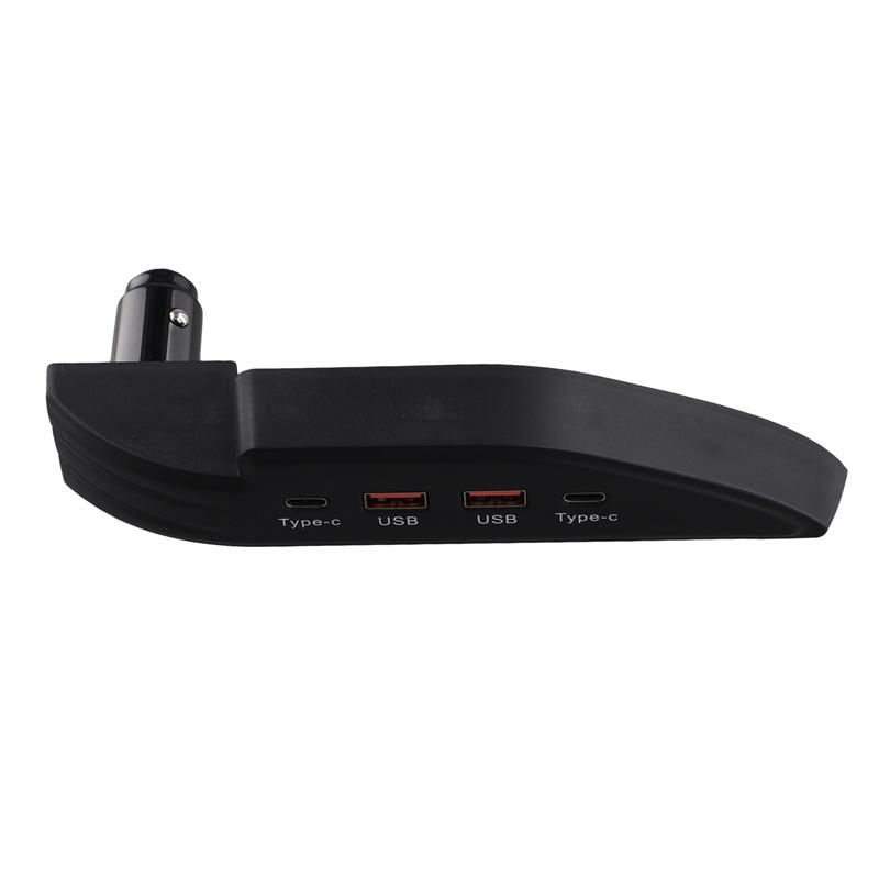 NEW-Car USB Type-C Splitter Adapter Fast Charger Shunt HUB Docking Station For Toyota Camry 18-23