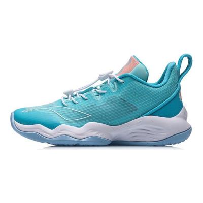 Баскетбольные кроссовки Li Ning Sonic 8, удобные, универсальные, нескользящие, легкие, с низким верхом, детские баскетбольные кроссовки Pure-Blue YKBR042-1