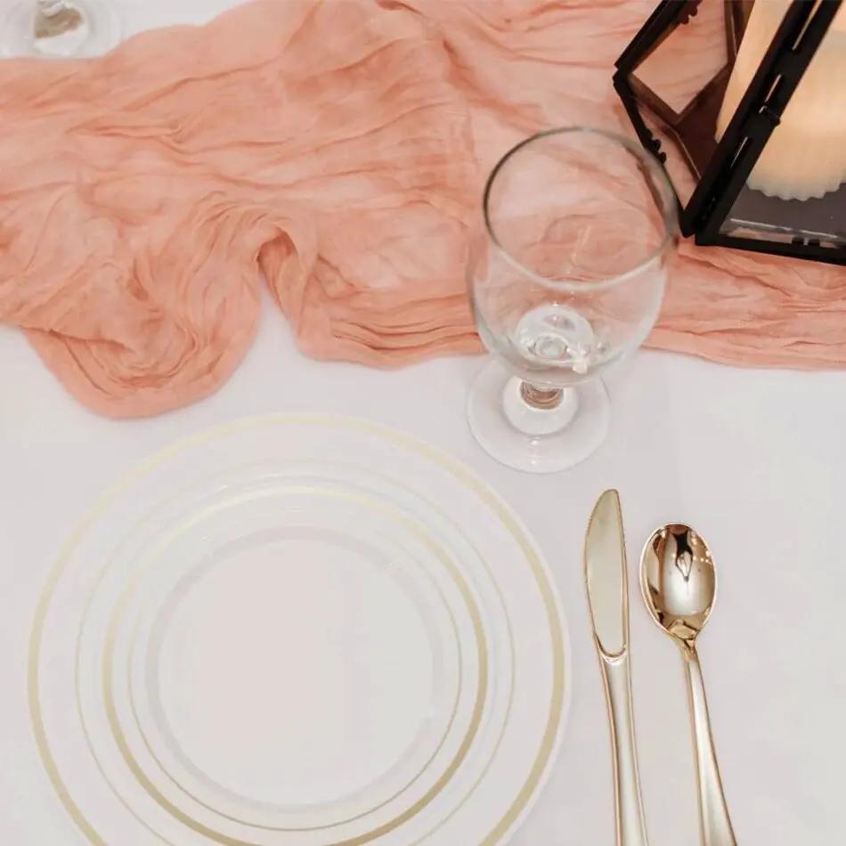 10 шт. марлевая дорожка для стола в деревенском стиле для свадебного декора, арки, драпировки, свадебного детского душа, дня рождения, праздника, вечеринки, праздника