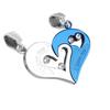2 Piece Set Fashion Best Friend Couple Pendant Necklace Broken Heart Women Men Gift Friendship Jewelry Korea Key Locket Necklace