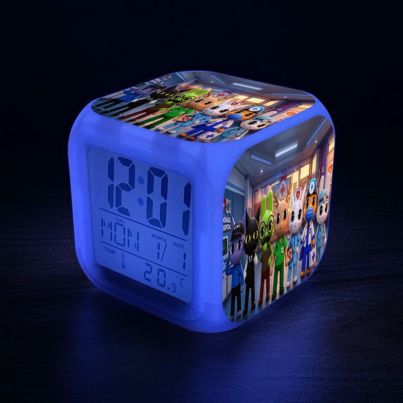 Cross Animal Hospital Digital Alarm Clock - New Night Light, Mute Game Peripheral for Home