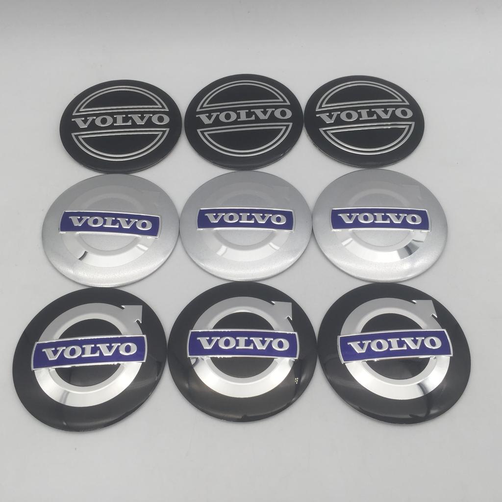 zshkr7 4pcs 3D For VOLVO 56mm 60mm 65mm Car Wheel hub Center Cap emblem Badge covers sticker Decals Styling accessories