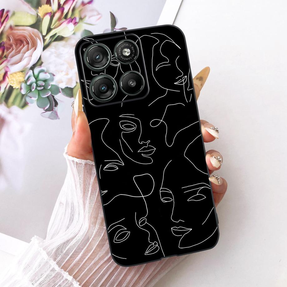 Чехол для телефона Motorola Moto G67 Power G57 Power Мягкая силиконовая накладка Дизайн с бабочкой, драконом, кошкой, цветами Capa Motorola G57 Funda
