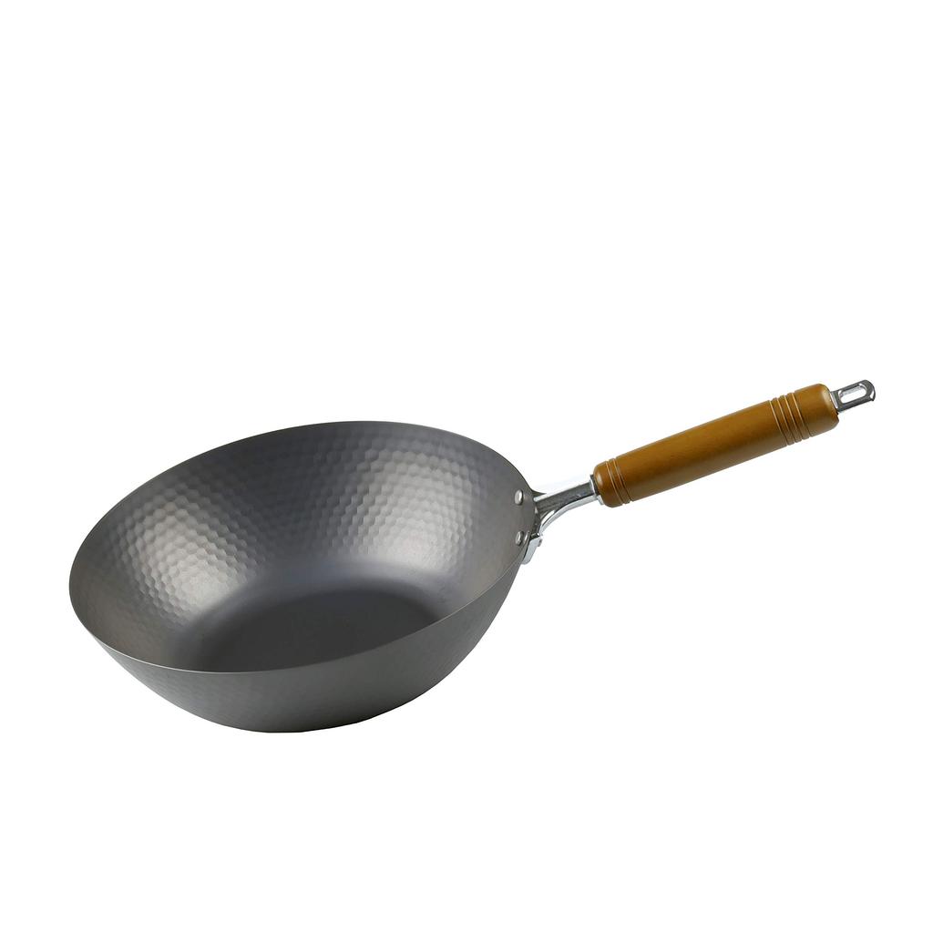 Pearl Metal Frying Lightweight and Iron Pan, Black, 27cm, Rust-Resistant Stir-Fry Pan, HB-4290