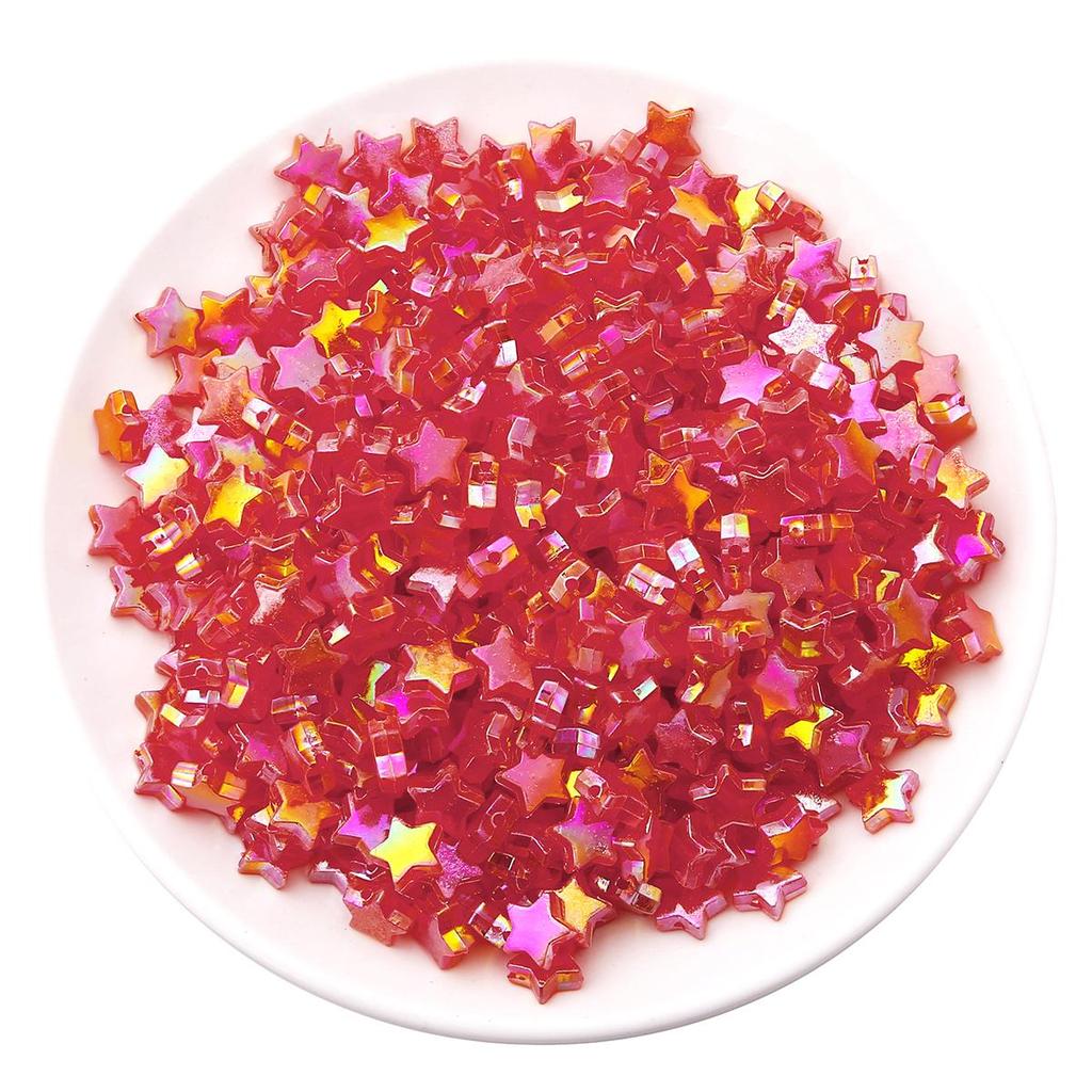 100 шт. AB цвет пятиконечная звезда в форме сердца акриловые свободные бусины-разделители для изготовления ювелирных изделий