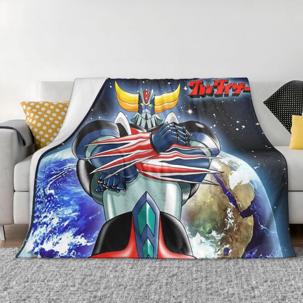 UFO Robot Goldorak Grendizer Аниме Механический Воин Пледы Мягкий Теплый Фланелевый Плед Плюшевый для Спальни Пикника Дома