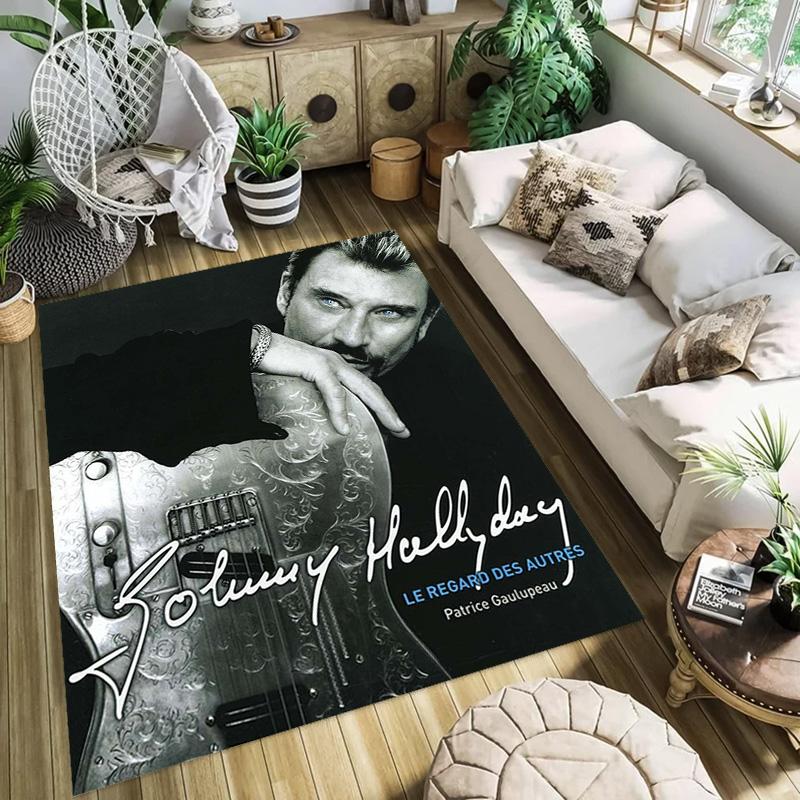 Johnny Hallyday: Life Death carpet Suitable for all seasons floor mats Dormitory decoration Protective pad Fashion