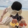 Outdoor Wide Brim Panama Hat Foldable Sunshade Hat Sun Cap Beach Cap Bucket Hat