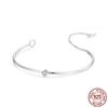 New Simple and Versatile S925 Sterling Silver Thin Bracelet European and American Trendy Jewelry Elegant and Atmospheric Bracelet