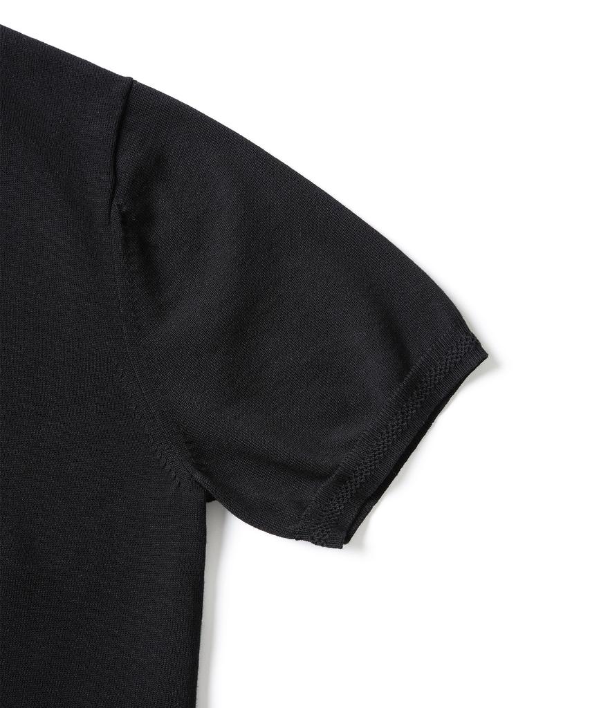 AMFEAST Essential Polo Half Knit Black