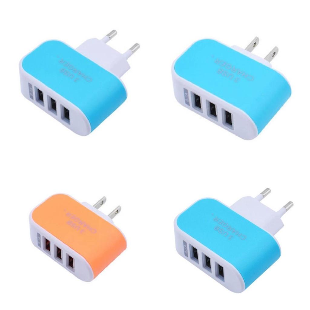 Универсальное зарядное устройство Candy с 3 USB и светодиодной подсветкой для устройств Apple, удобное для путешествий