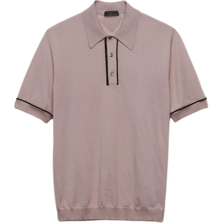 PRADA Polo Shirts Men's Pink Polo Collar Moderate Other UMB833-15AG-F0405-S-OOO