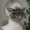 Moving Butterfly Wing Hair Clip Mermaid Fairy Elf Hair Claw Tassel Hairpin Vintage Lolita Cosplay Hair Accessory