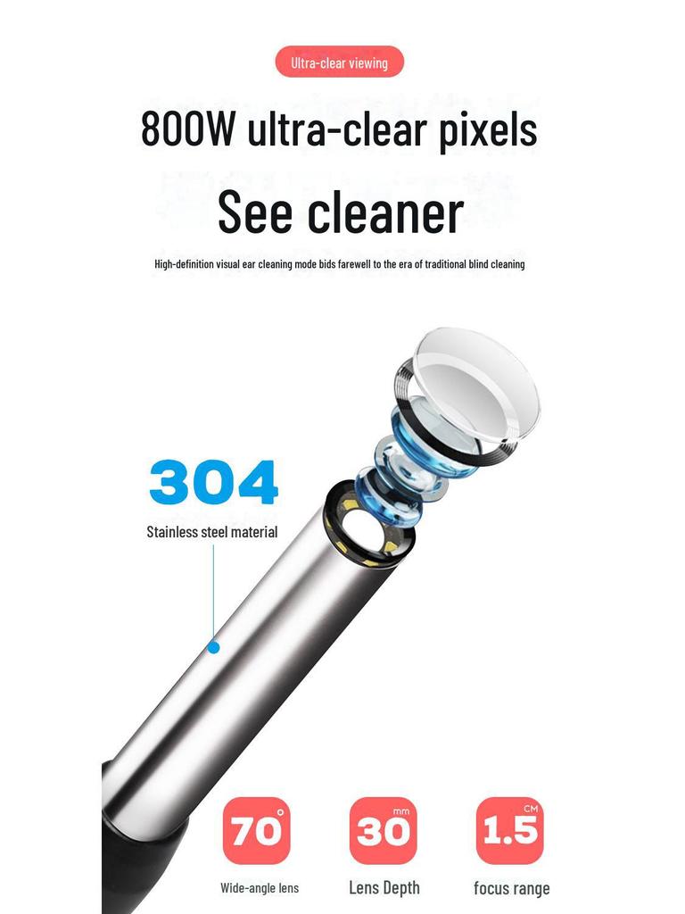 HD Smart Visual Инструмент для чистки ушей с камерой