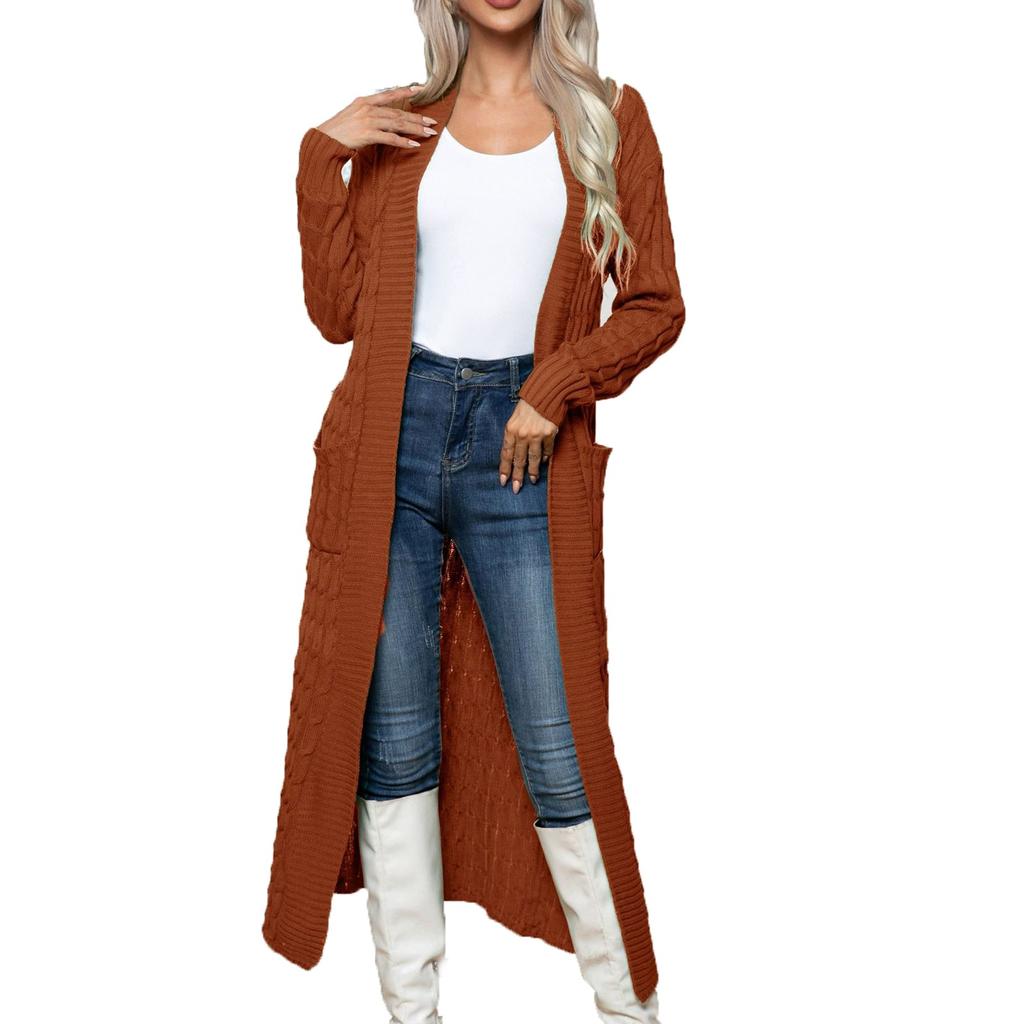 Женский повседневный модный удобный кардиган с длинным рукавом, уличный тренд, вязаный свитер