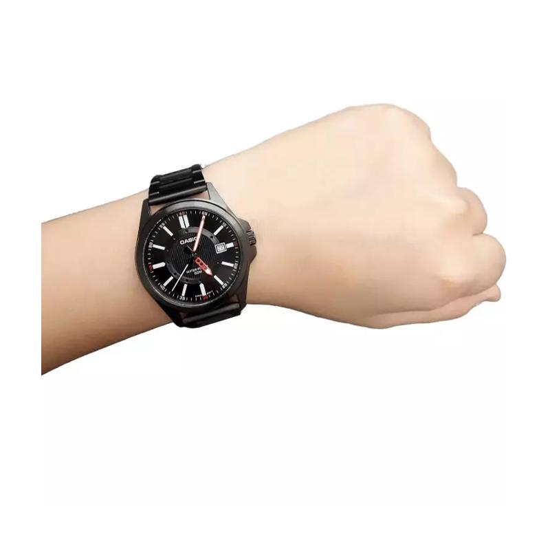 Casio СТАНДАРТНАЯ серия 50 метров водозащита кварцевый механизм стальной ремешок японские и корейские часы мужские часы черный циферблат MTP-E700B-1EV