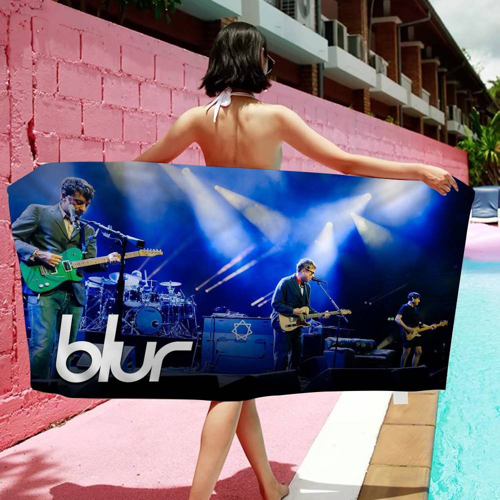 Pop Band Blur Microfiber Blanket Quick Drying Beach Towels Oversized Printing Super Absorbent Pool Towel Blanket