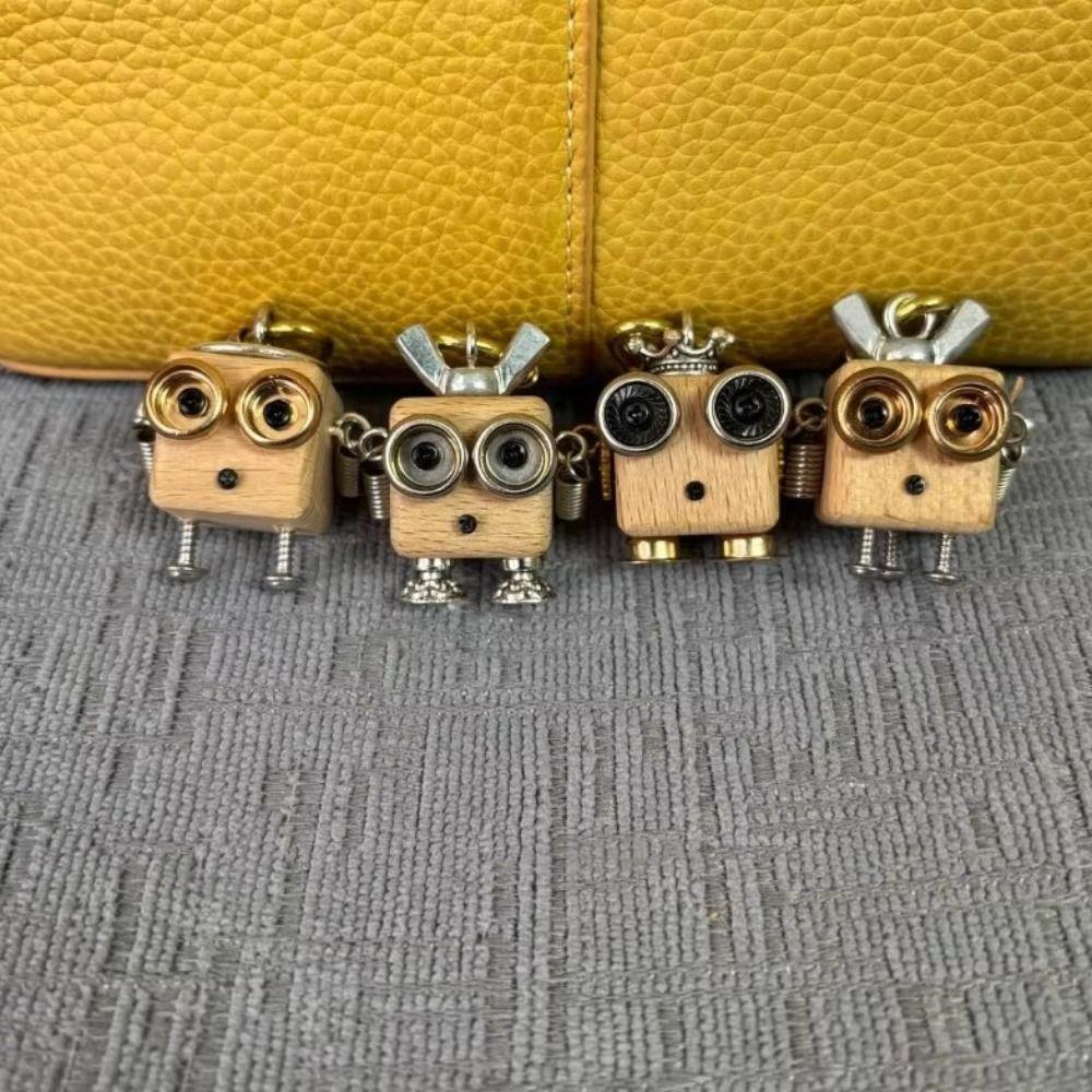 New Robot Pendant Gold Color Robot Keychain Aesthetic Choker Pendant Home