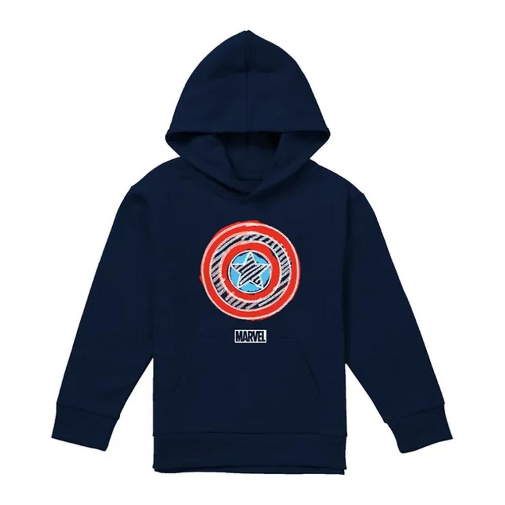 Captain America Childrens/Kids Shield Chalk Board Pull Over Hoodie