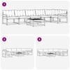 Outdoor Sofa Set 7 pcs White and Black 79 x 79 x 37 cm