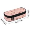 Pencil Case Simple Design Durable 300D Polyester Easy Open Zipper with Mesh Pocket Removable Divider and Pen Slots for Students