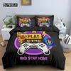 Комплект постельного белья Game Soft Duvet Cover Set Comfoter Bedding Quilt Cover with Pillow Case Set Kids Polyester Bedding Set Queen King Size