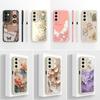 Чехол для Samsung M36 M55 M56 A25 A26 A17 F56 Красивый чехол для телефона с масляной живописью и цветами, Защитная пленка для экрана, Мягкий бампер, Пылезащитная крышка для корпуса Samsung