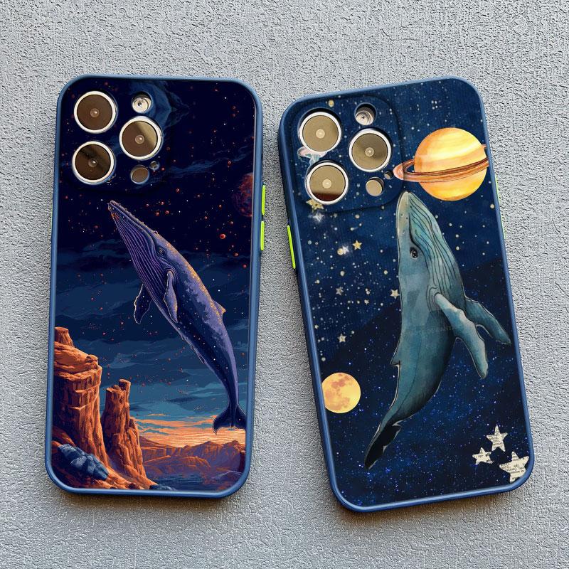Чехол для телефона «Китовый акула в космическом океане» для iPhone 16 15 14 11 12 13 Mini Pro Max Чехол 15 14 7 8 Plus X XR X Fundas Оболочка