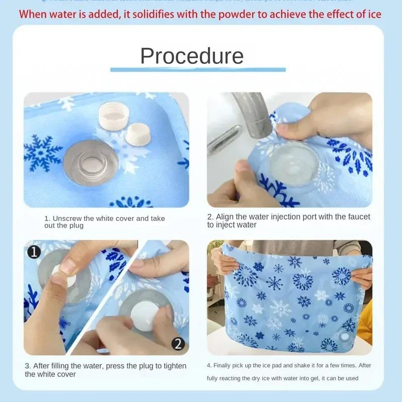 Самоохлаждающийся коврик для морских животных для собак и кошек с порошком ледяного кристалла