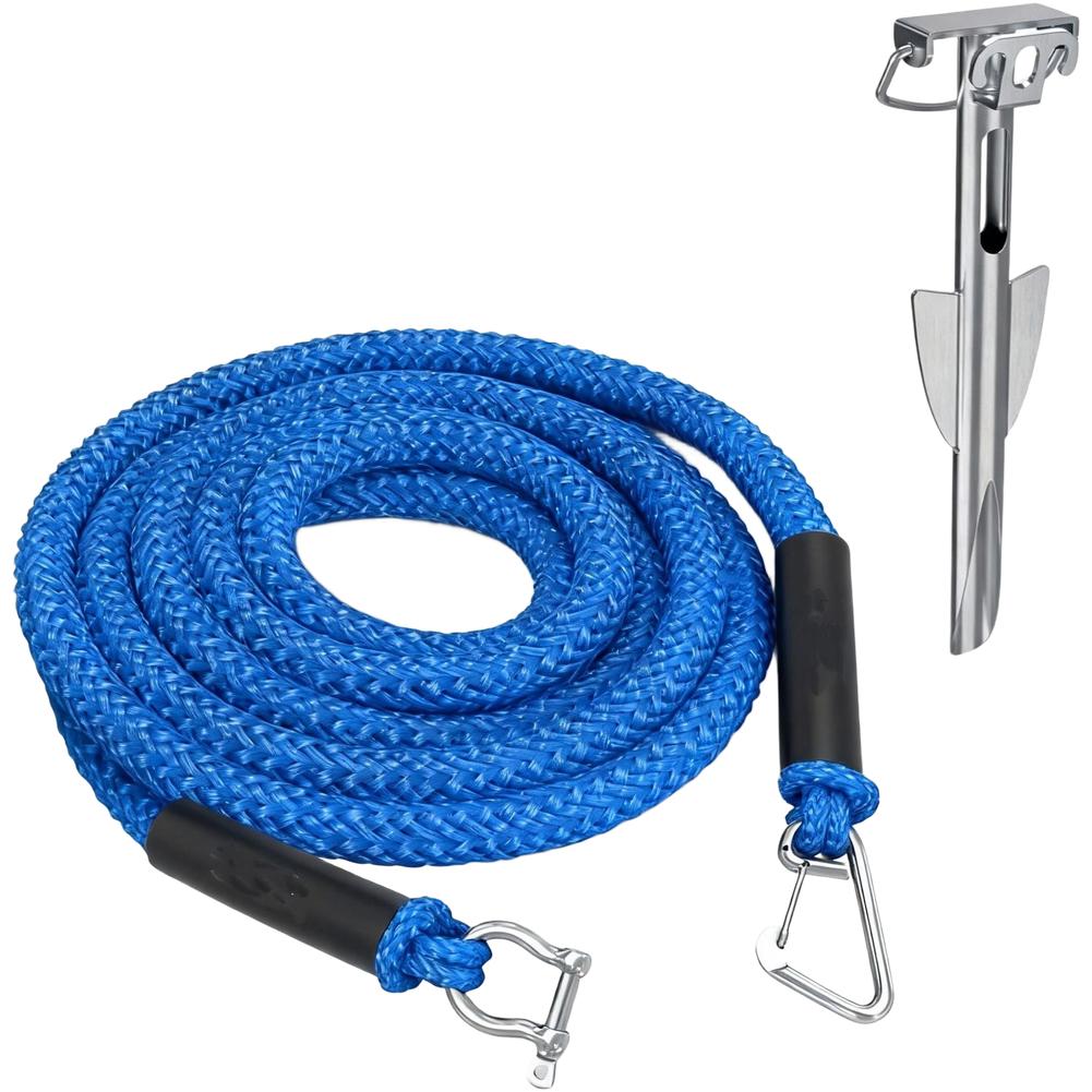 Polyethylene Construction Bungee Anchor Line Built-in Bungee Cord